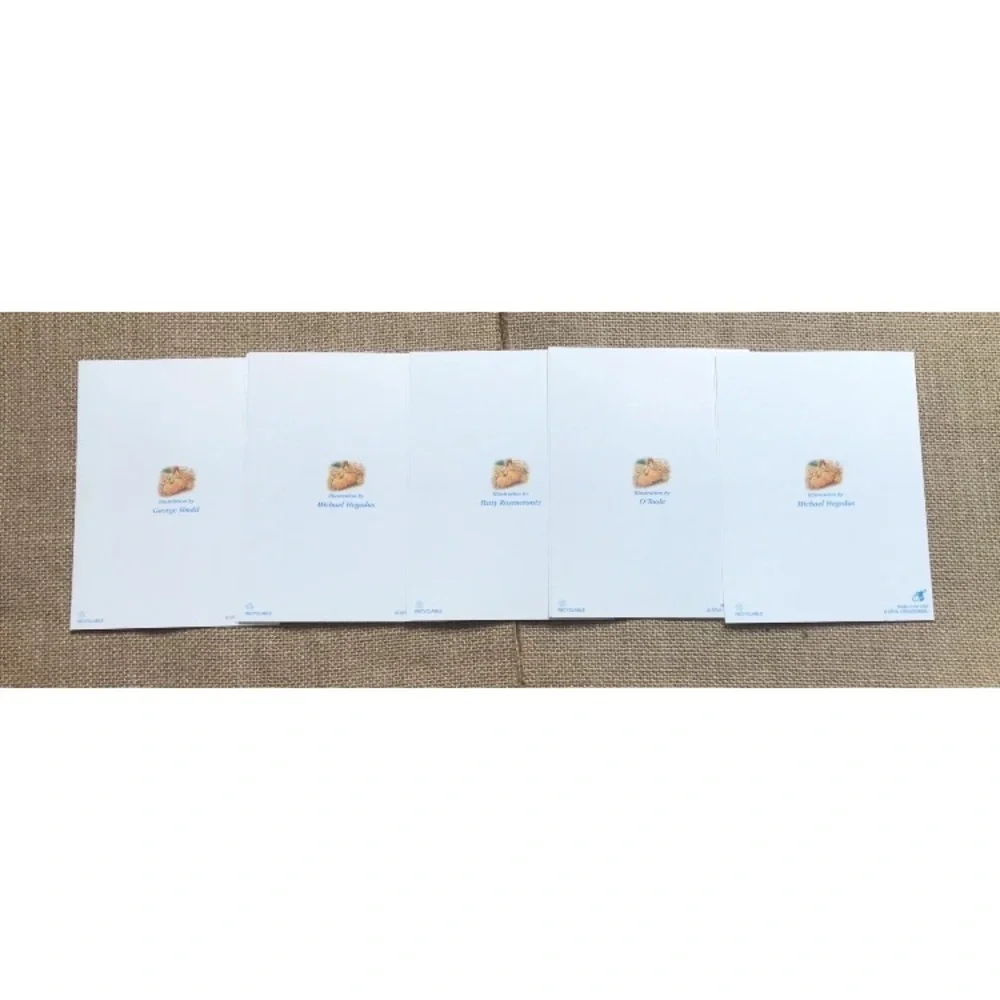 Vintage EPVA Autumn Fall Blank Note Card Set Harvest Junk Journaling Framable